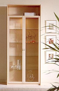 Glass fronted display cabinet